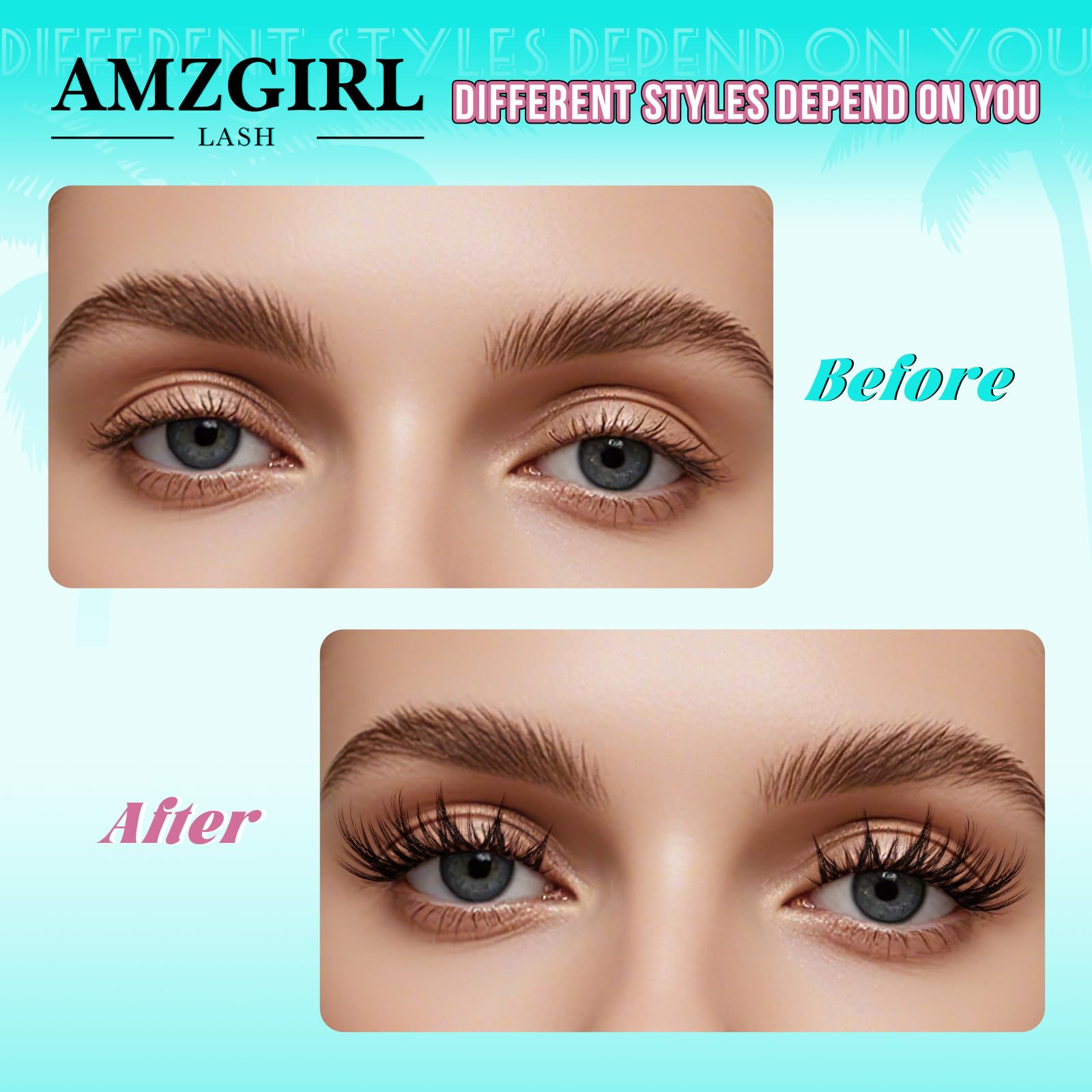 AMZGIRL LASH Fairy Cluster Manga 144pièces – résistance à la transpiration et à l’eau