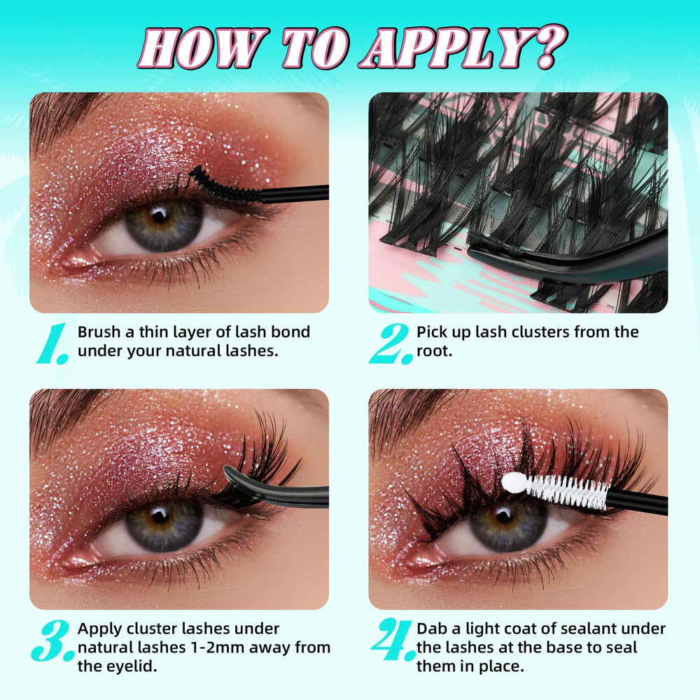 AMZGIRL LASH Fairy Cluster Manga 144pièces – parfait pour les vacances et les voyages