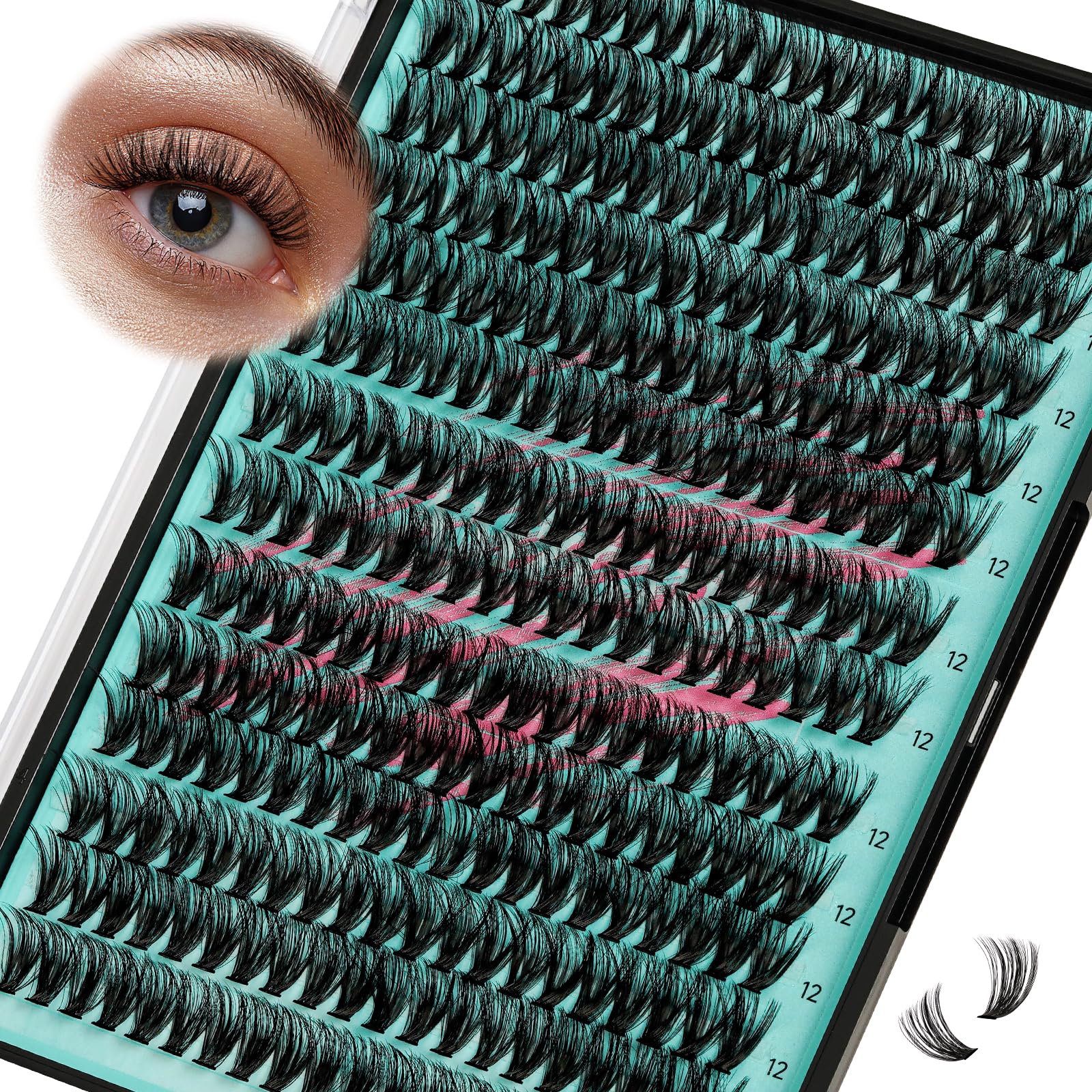 AMZGIRL LASH groupements en grappes effet plume pour un effet naturel.