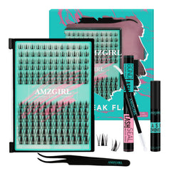 AMZGIRL LASH kit Manga clusters 144 pièces pour cils volumineux et faciles à poser.