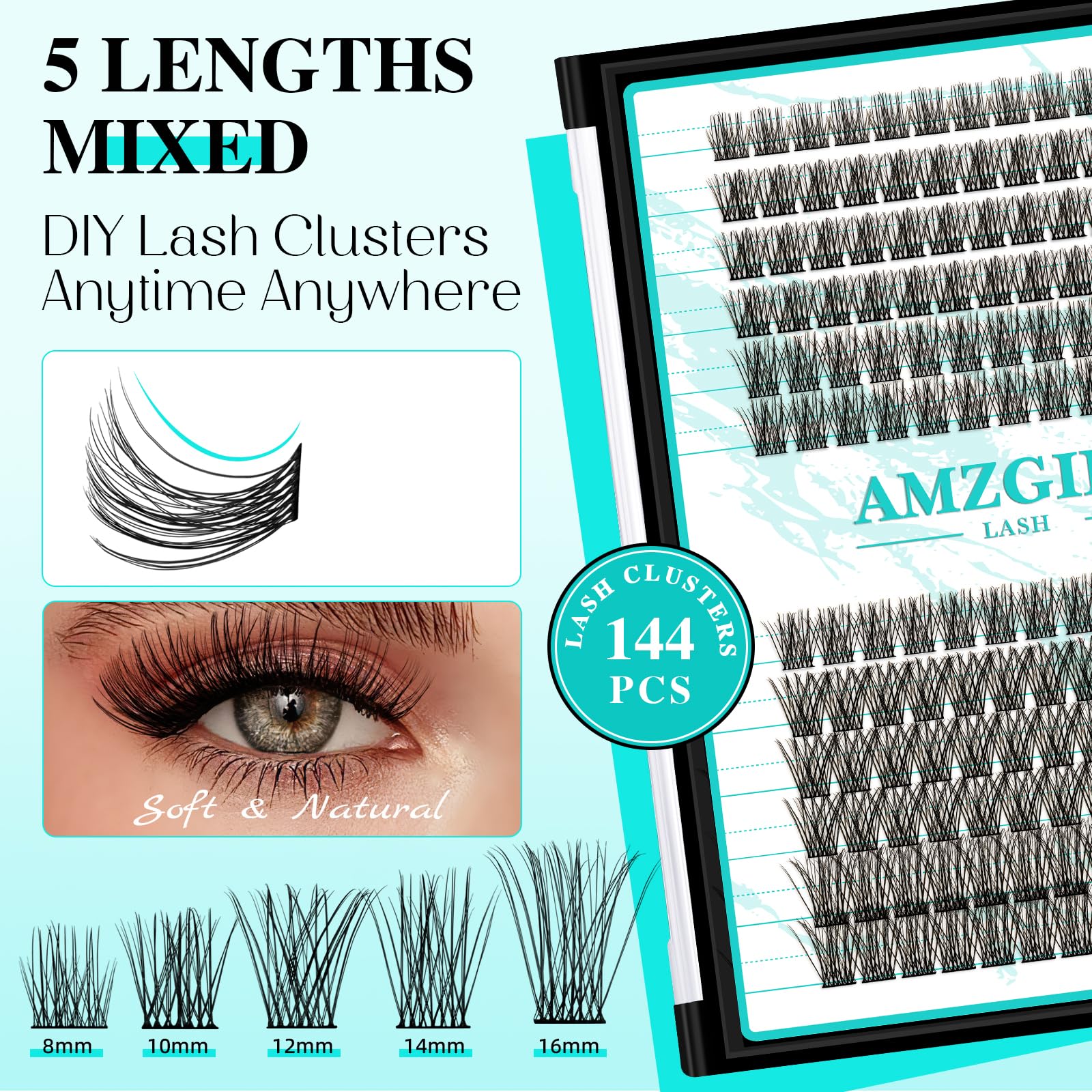 AMZGIRL LASH matériaux doux et légers pour un port confortable toute la journée.
