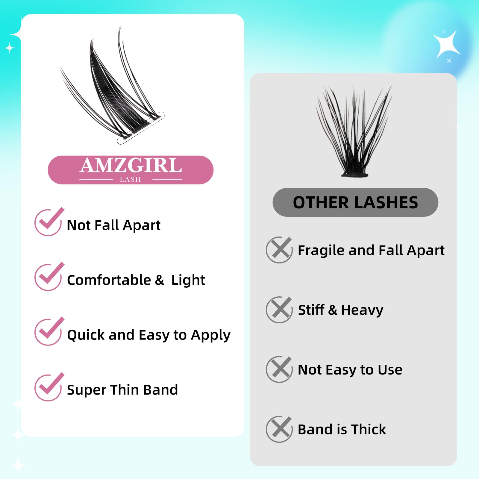 AMZGIRL LASH - pose rapide en 3 minutes pour un regard manga.