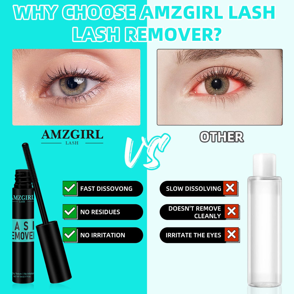 AMZGIRL LASH dissolvant: brosse-applicateur facilitant l'application sans gâchis.