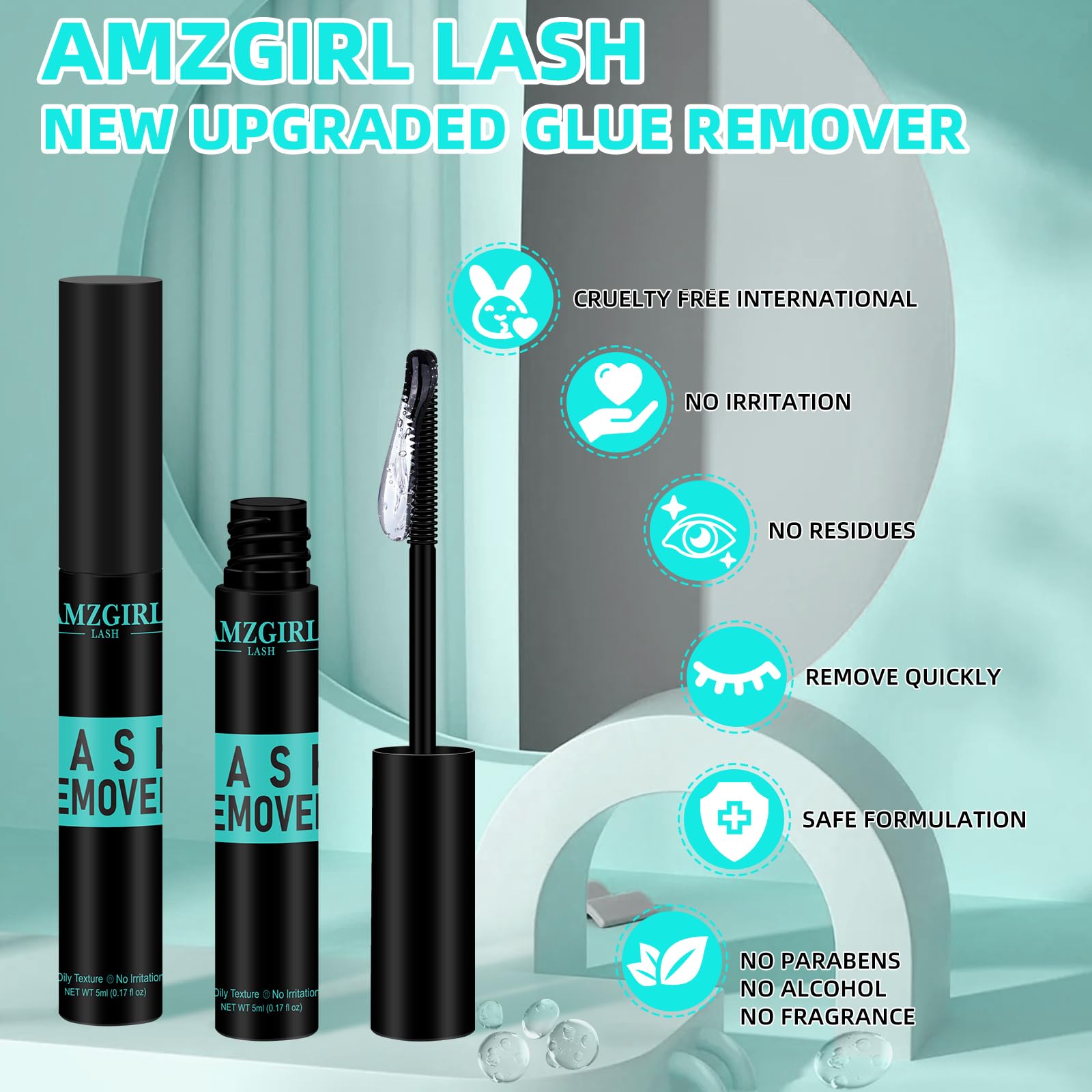 AMZGIRL LASH dissolvant: pipette garantissant un contrôle précis de la quantité.
