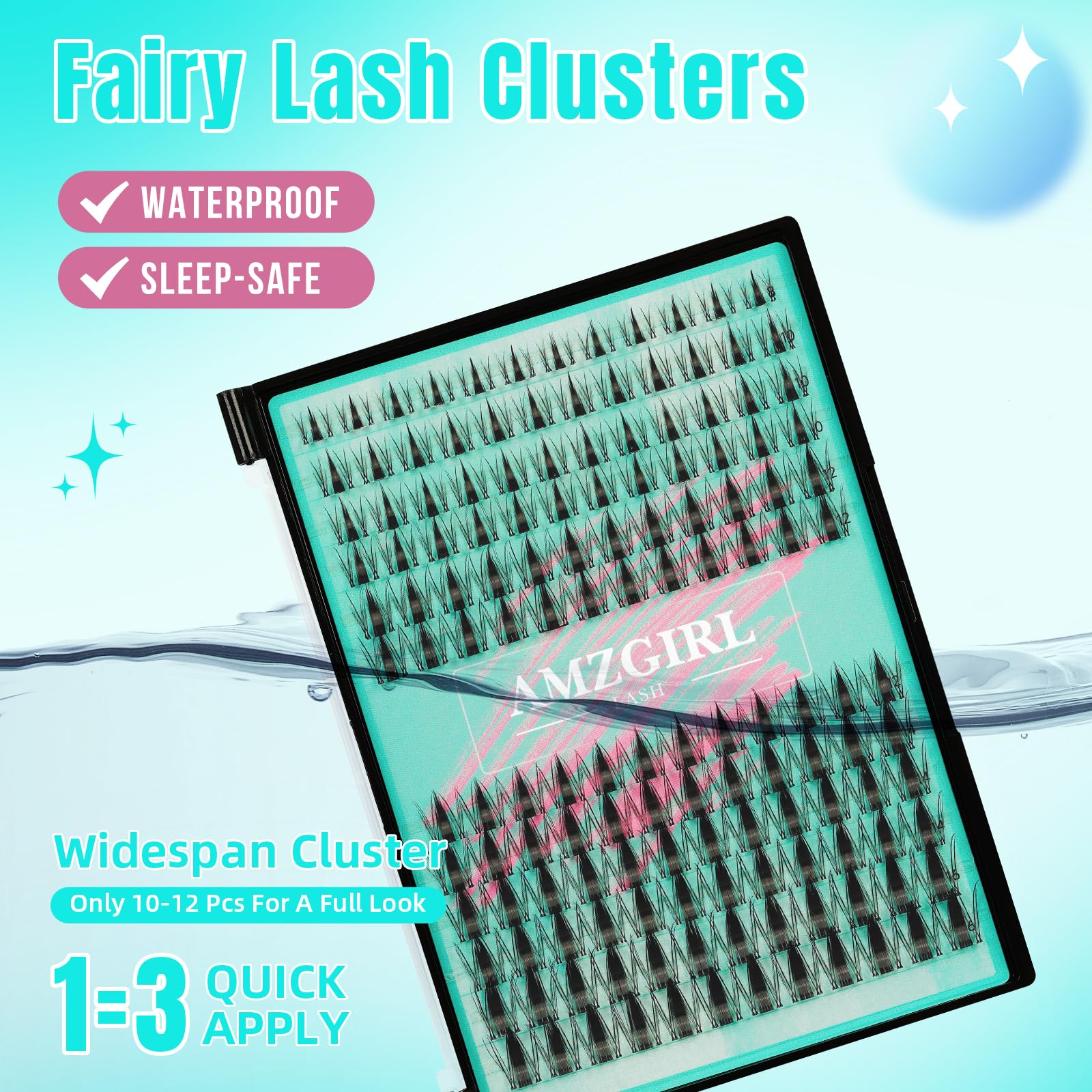AMZGIRL LASH - tailles 8–16 mm variées pour un rendu manga naturel.