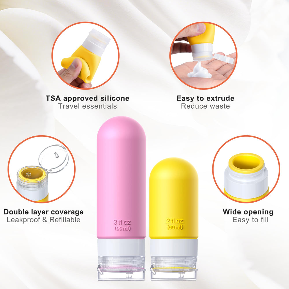 Flacons Amzrole 60 ml en silicone, pratique et léger