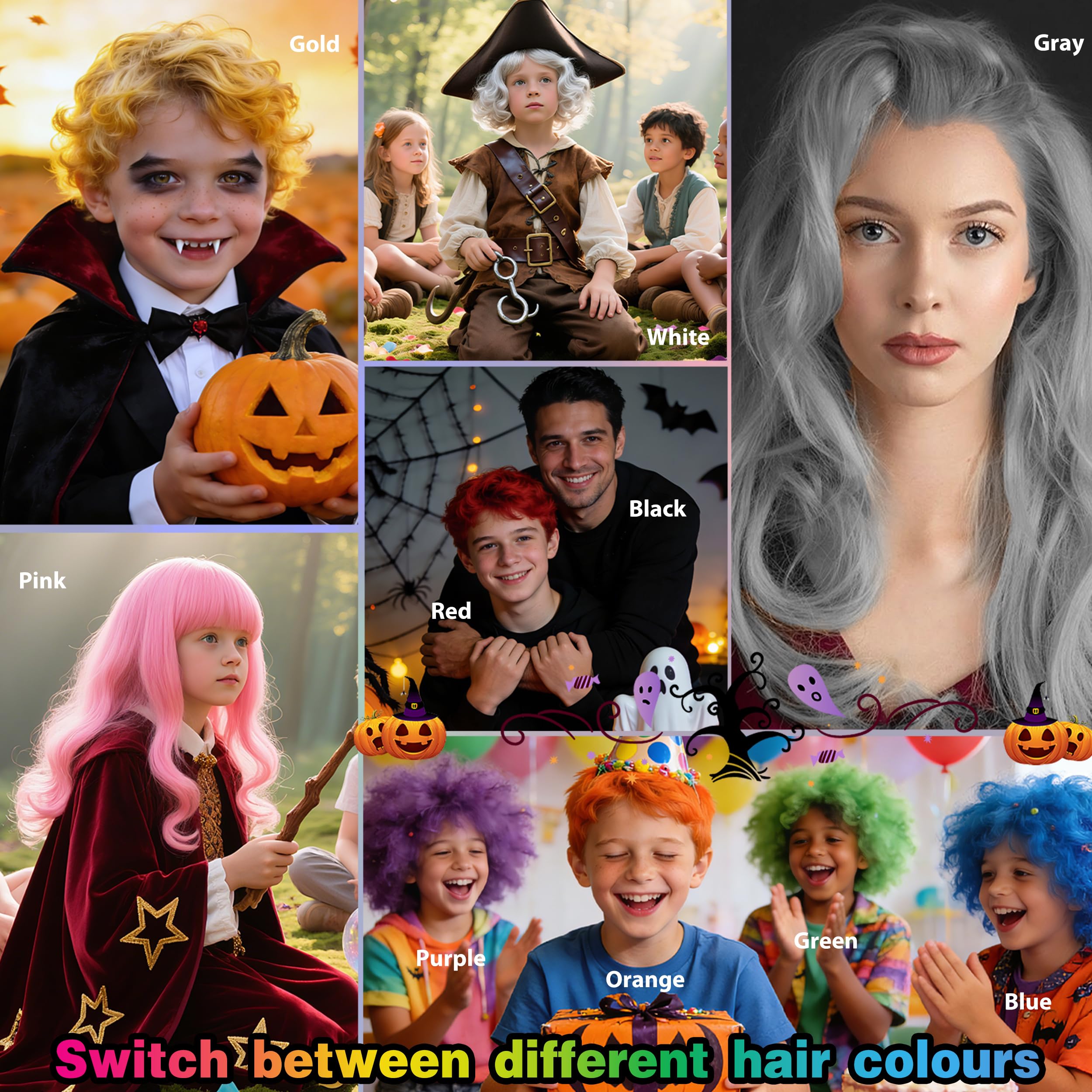 Amzsudy spray colorant temporaire, argent clair parfait pour festival.
