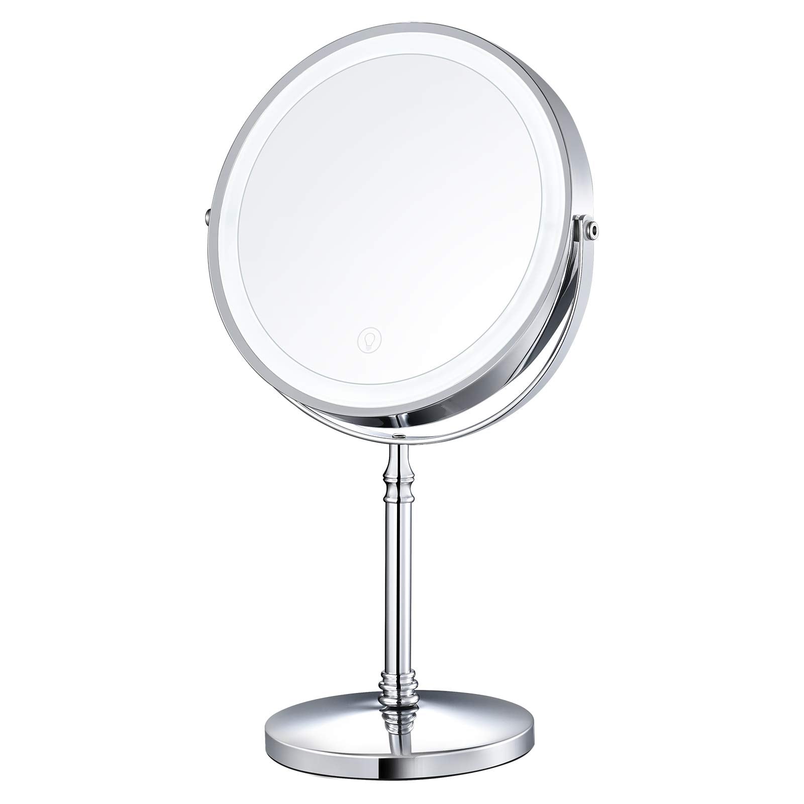AMZTOLIFE Miroir maquillage 8 pouces lumineux pour un maquillage précis et uniforme