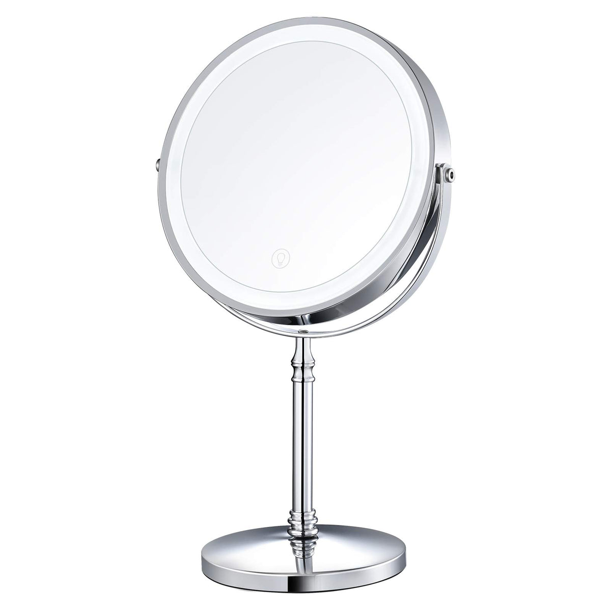 AMZTOLIFE Miroir maquillage 8 pouces lumineux pour un maquillage précis et uniforme