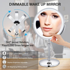 AMZTOLIFE Miroir double-face 10x pour voir les détails du regard