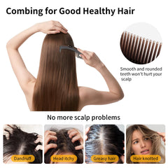 AMZWISH peigne dents fines acier inoxydable: précision et soin ciblé du cuir chevelu.