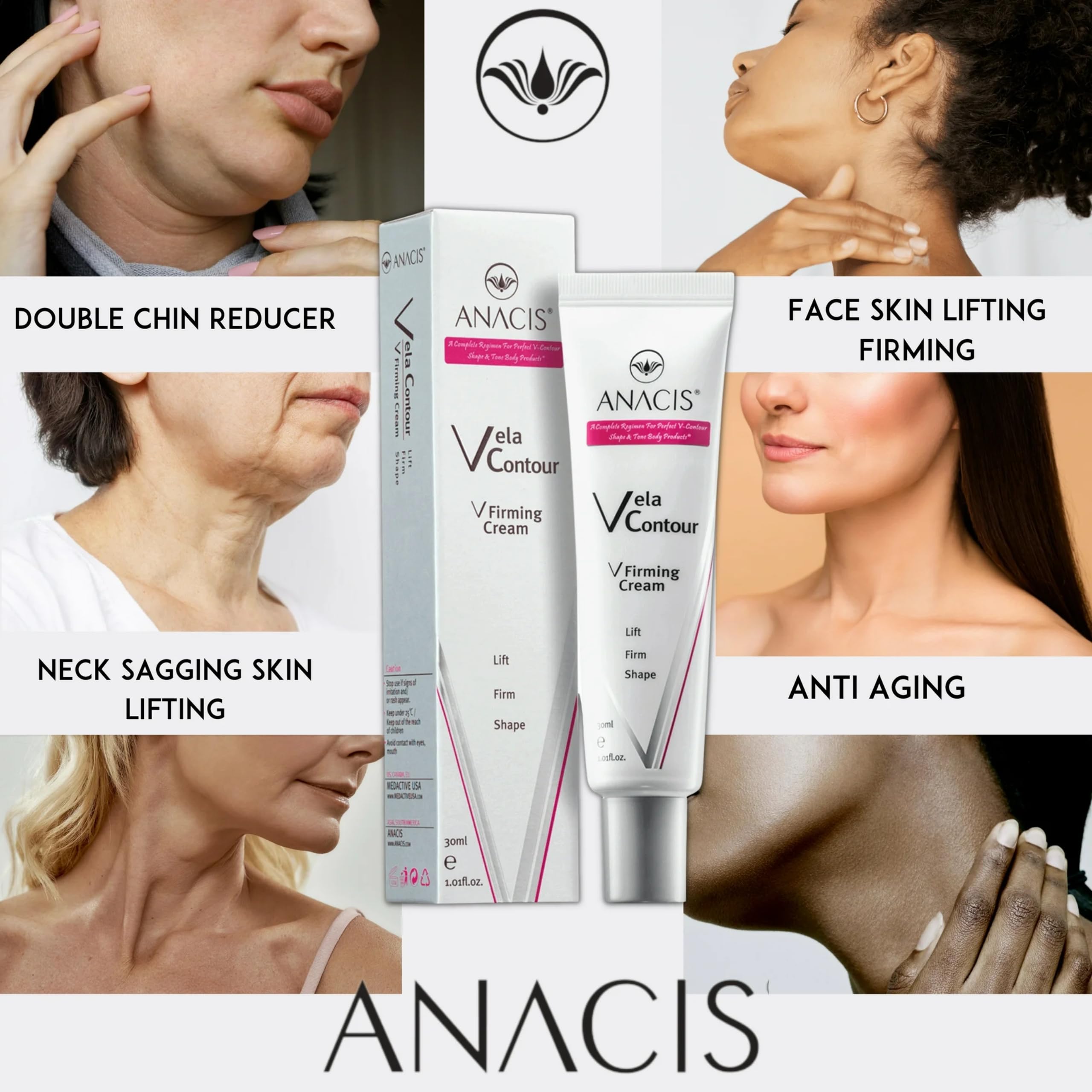 Anacis Crème Cou texture satinée sur la peau