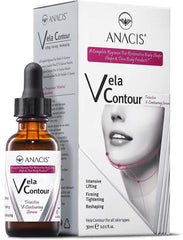 Sérum-cou Anacis, flacon : contour ligne V plus net et peau hydratée.