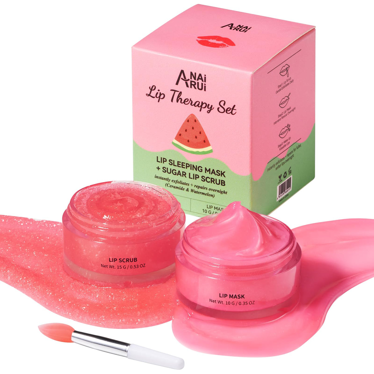 ANAI RUI ensemble soins lèvres en packaging élégant, prêt à offrir