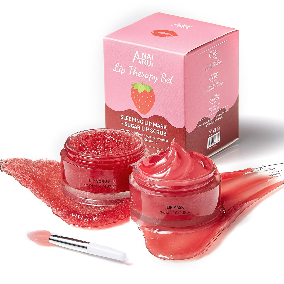 ANAI RUI gommage lèvres au sucre pour exfolier et lisser les lèvres.