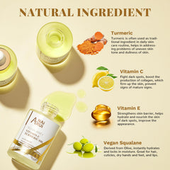 ANAI RUI ingrédients squalane-turmeric-vitamine C, soin nourrissant et revitalisant.