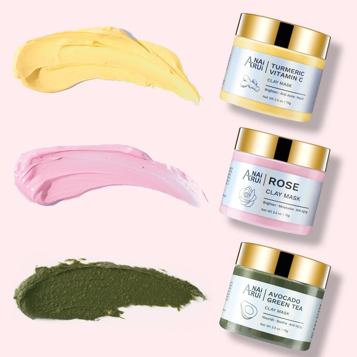 Masque rose ANAI RUI, hydratant et soin quotidien efficace.