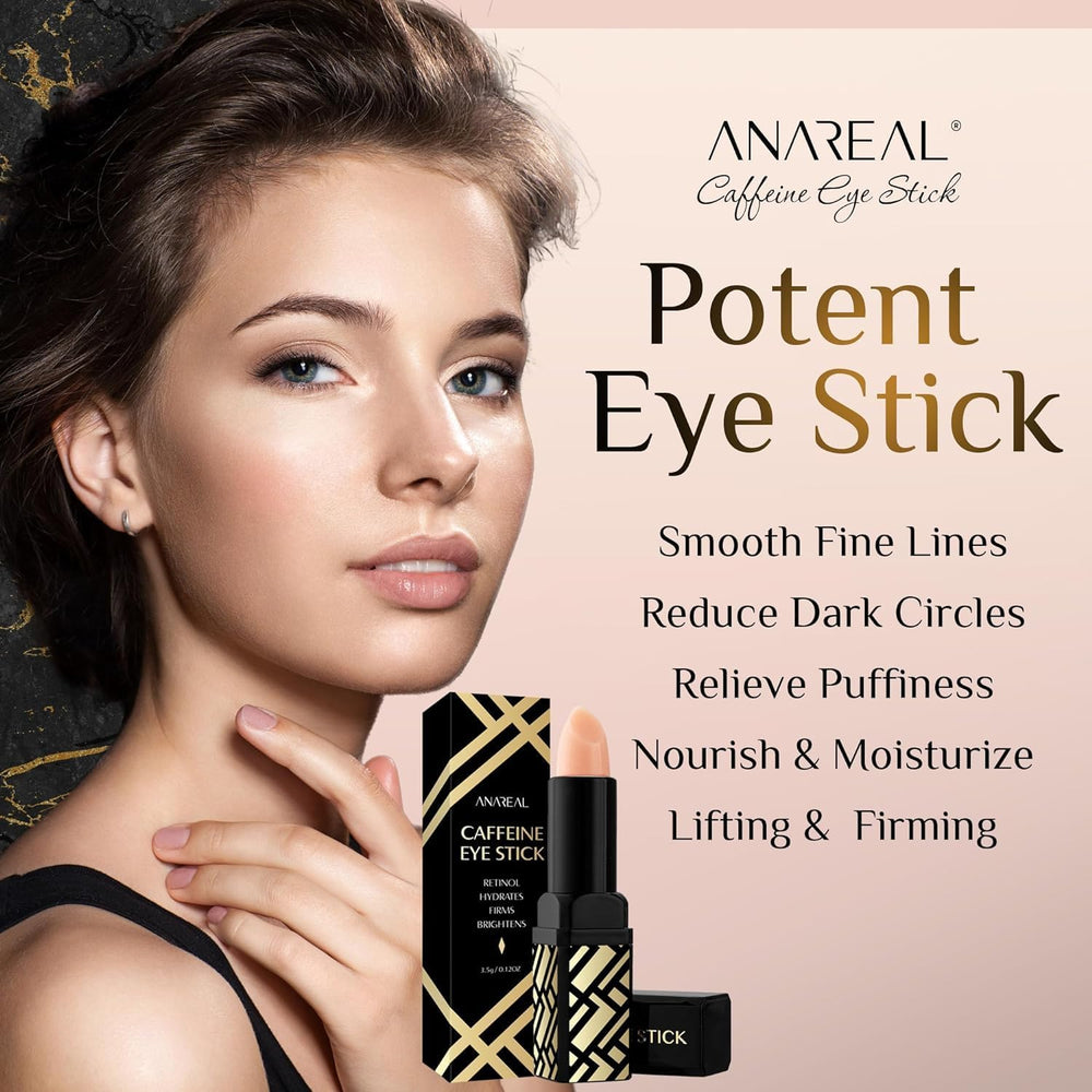 Contour des yeux rafraîchi et poches réduites avec le baume Caféine ANAREAL