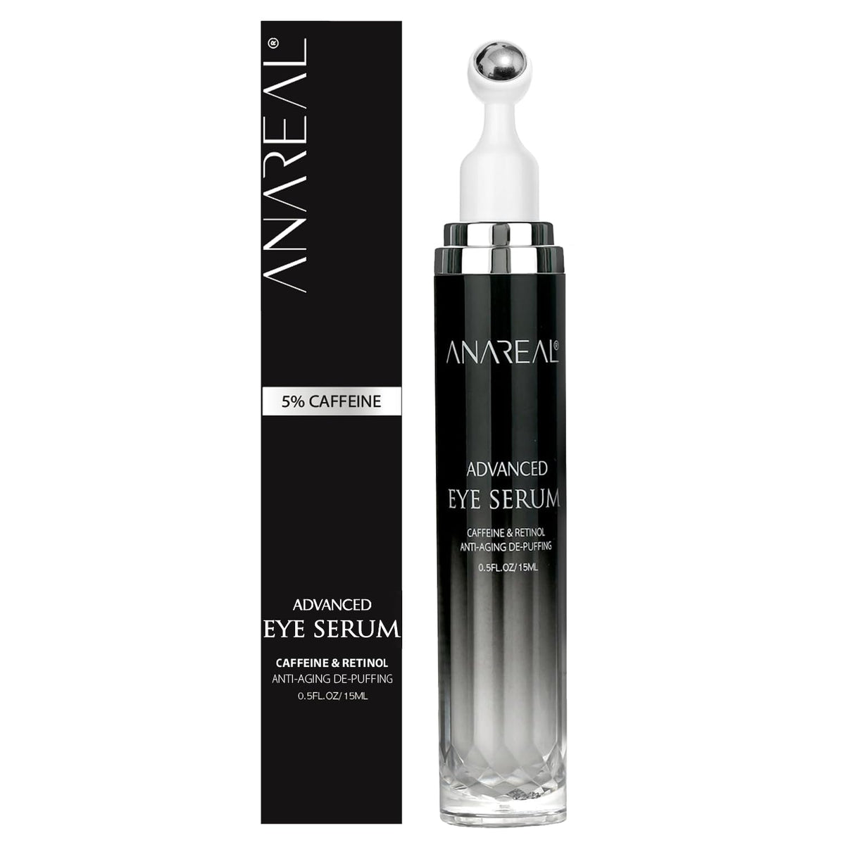 ANAREAL crème poches yeux homme; réduction visible des cernes et fatigue.