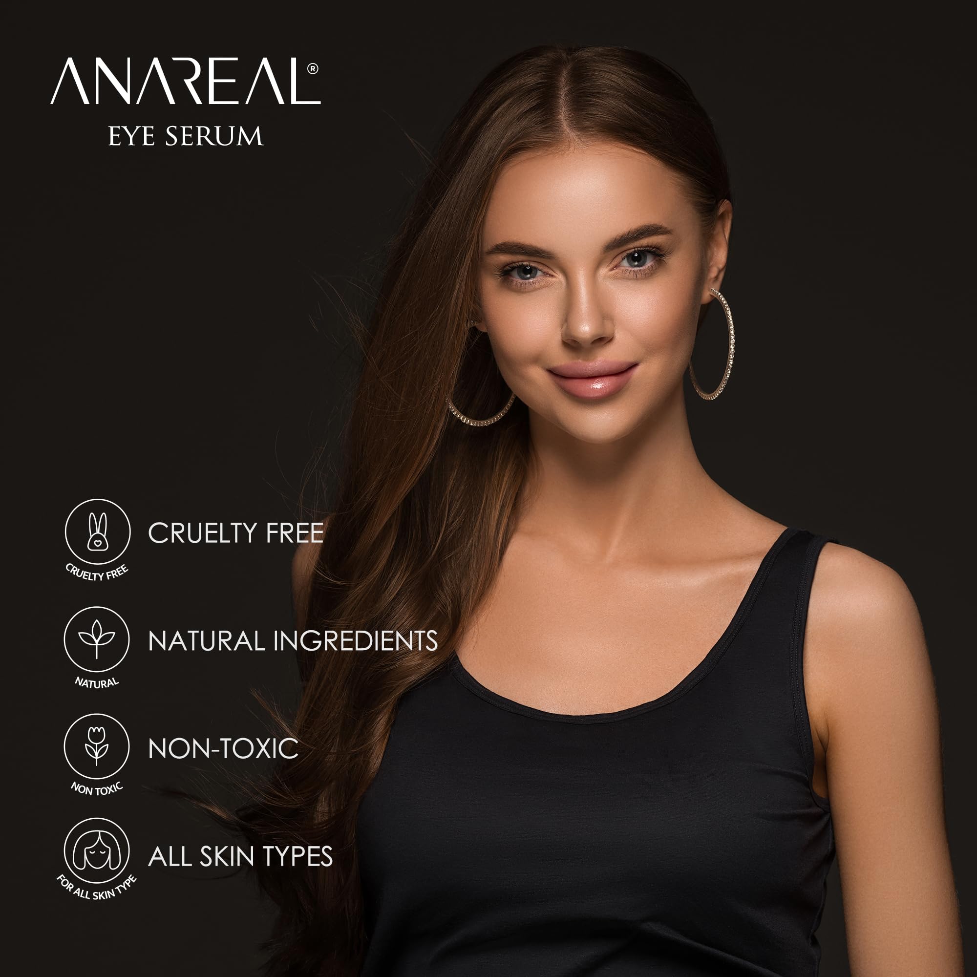 ANAREAL rouleau froid yeux; application rafraîchissante et massage ciblé.