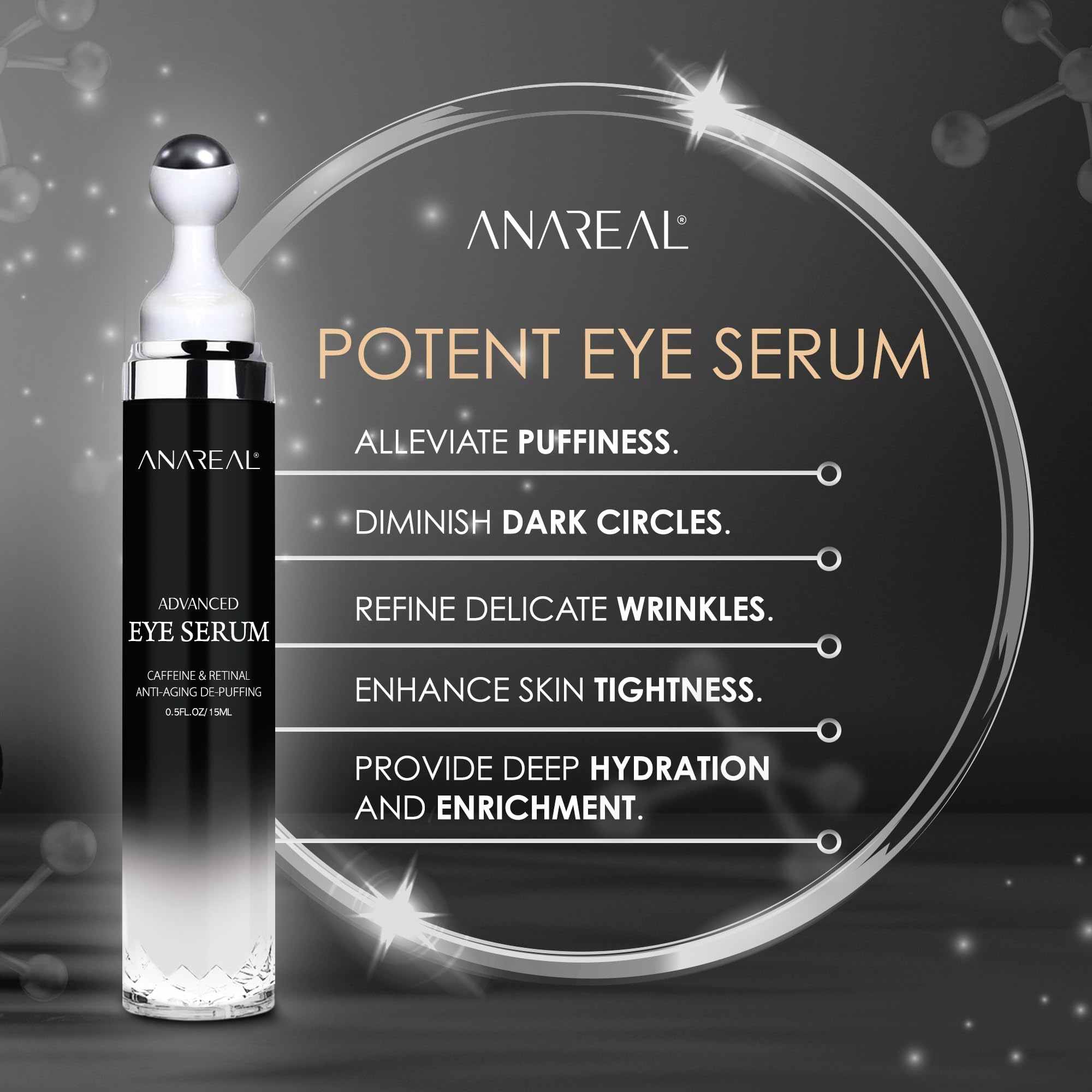ANAREAL sérum yeux; soin hydratant durable du contour.
