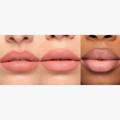 Application du Rouge Mat Anastasia Beverly Hills sur les lèvres, finition lisse.