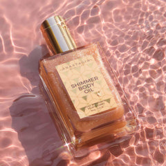 Anastasia Beverly Hills Shimmer Body Oil Rose Gold, peau lumineuse après l’application