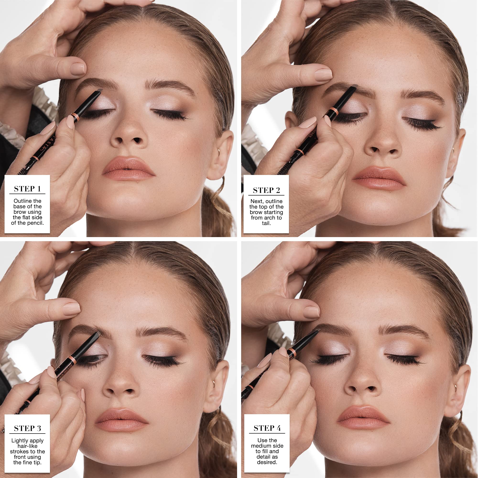 Anastasia Brow Definer Caramel : spoolie intégré pour brosser et fixer.