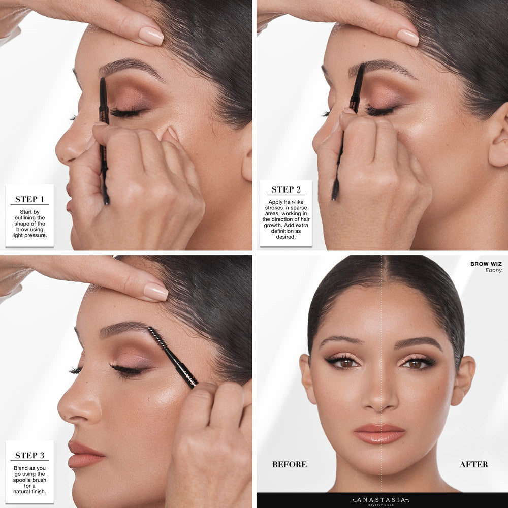 Anastasia Beverly Hills Brow Wiz Ebony - pointe fine pour détails précis.
