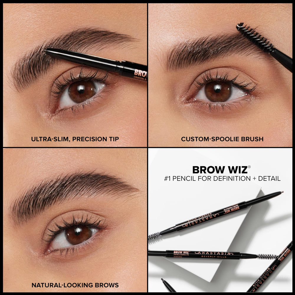 Anastasia Brow Wiz Soft Brown, application douce adaptée à tous types de peau.
