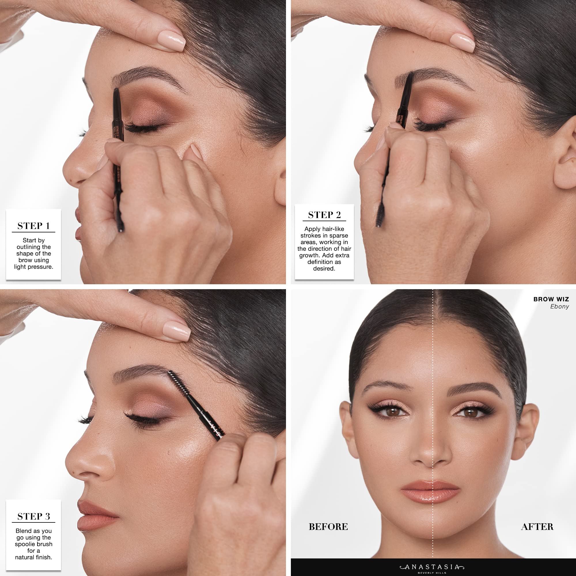 Anastasia Brow Wiz Taupe, mine ultra-fine pour détails délicats.