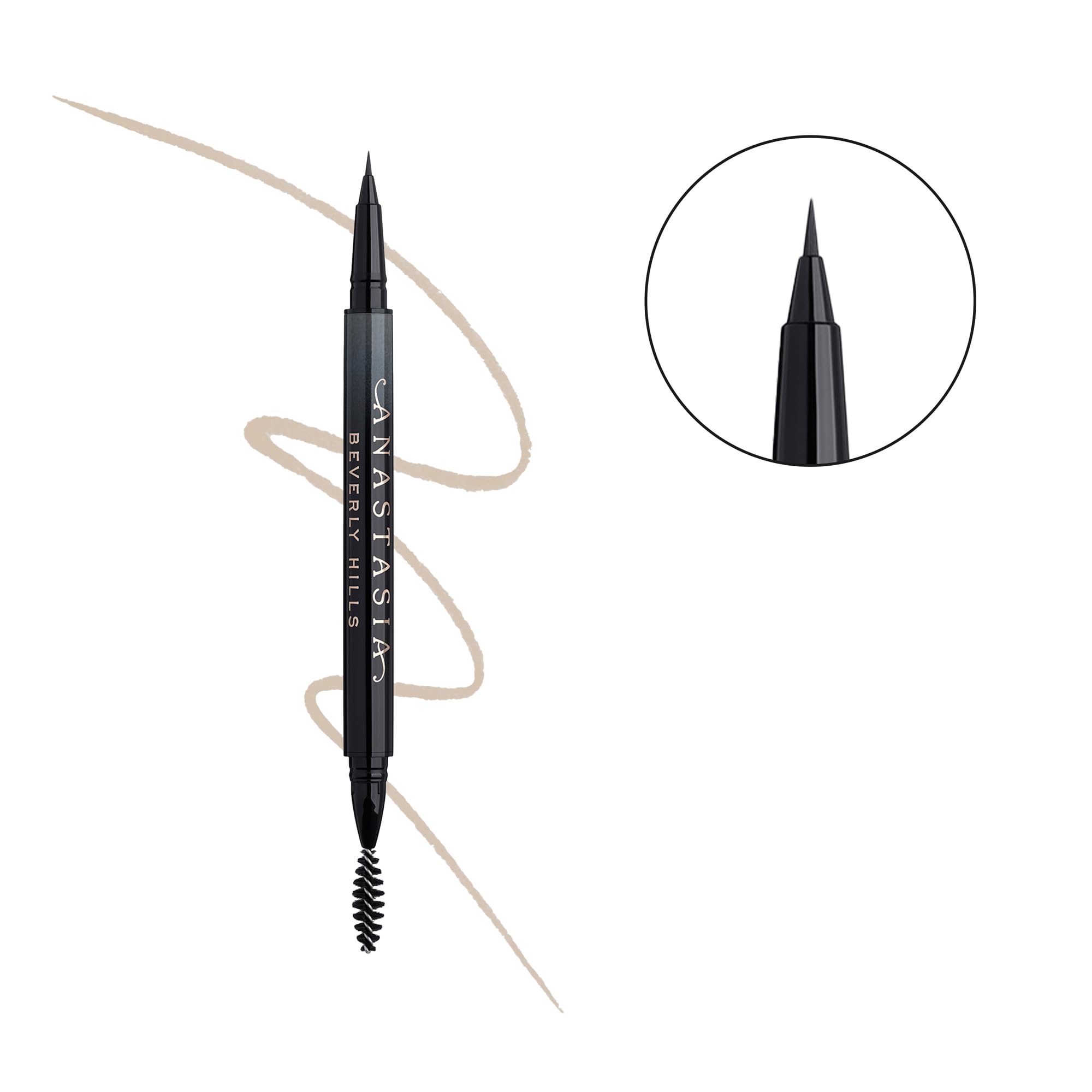 Anastasia Beverly Hills MicroStroke Brow Pen – trait-fin, rendu naturel sur les sourcils blond.