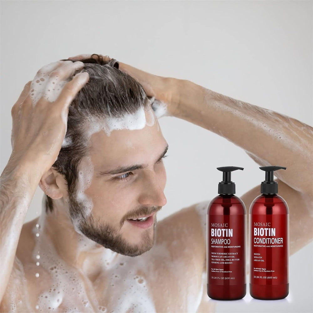 Avant/après: cheveux fins révélant plus de volume.