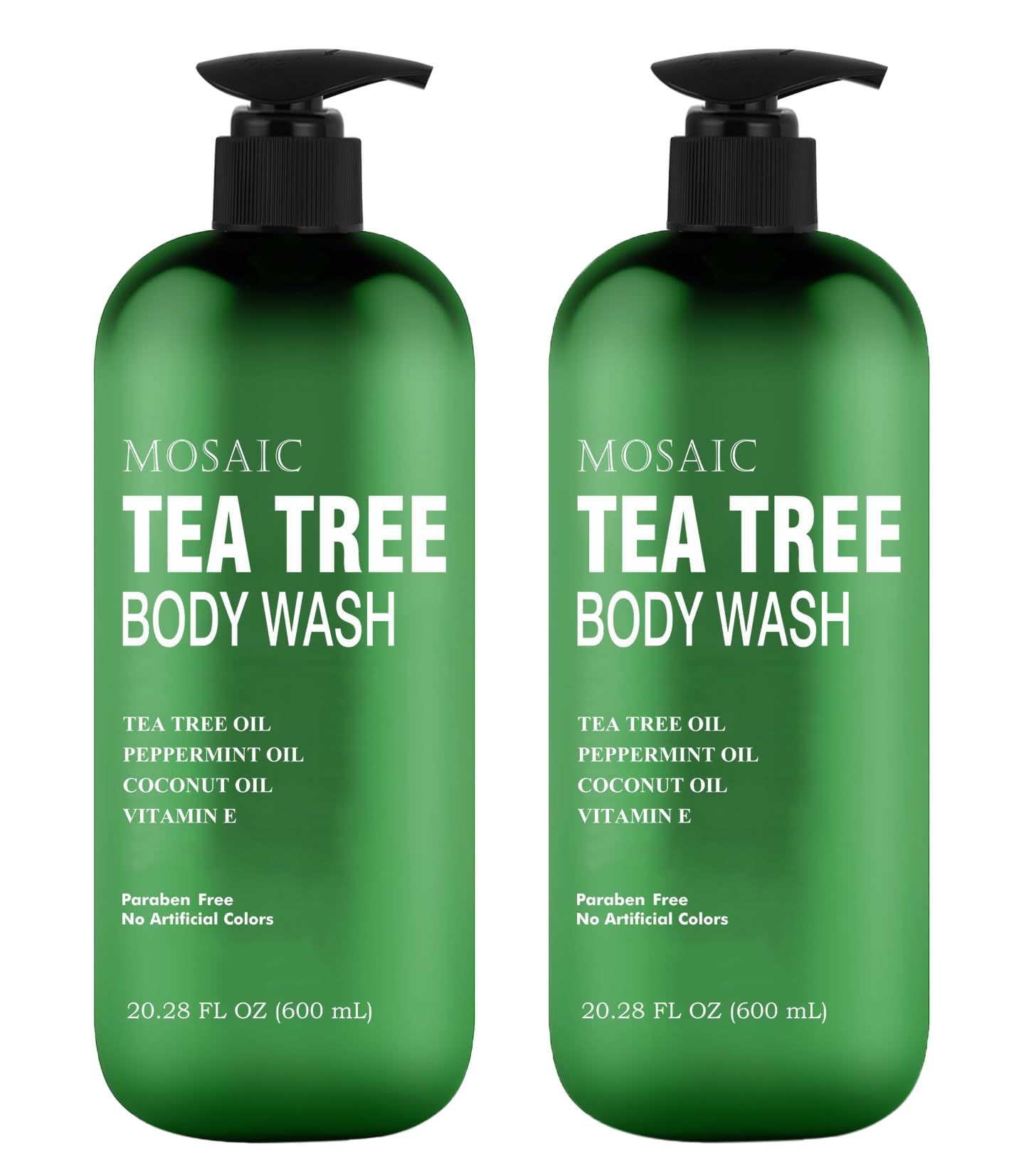 Gel douche AnatoliaDaphne, bouteille 600 ml arbre à thé, parfum frais et hydratant.