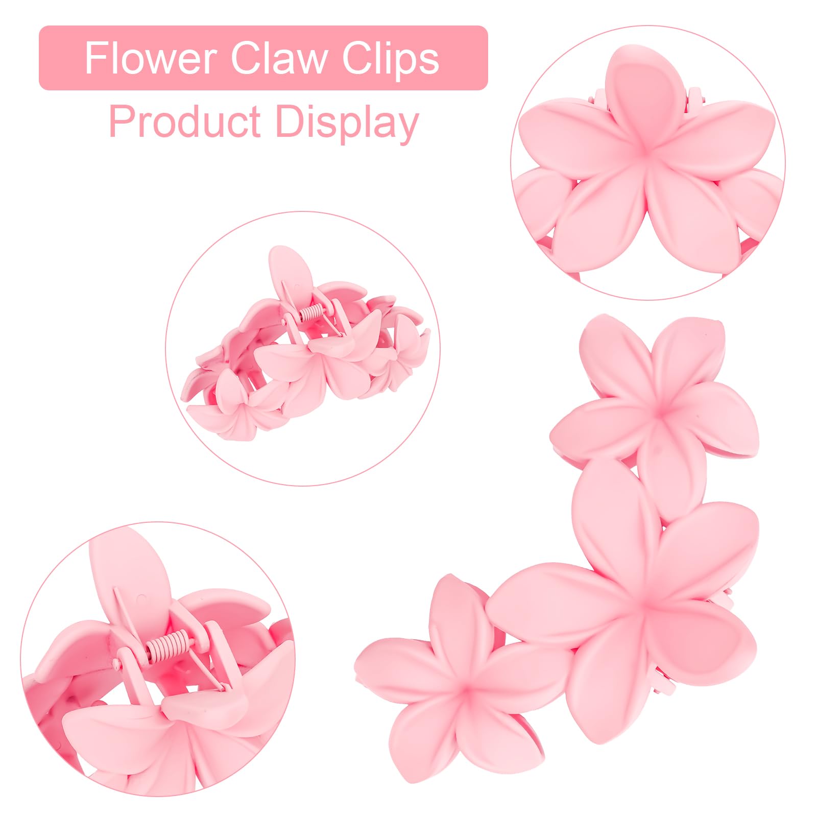 ANBALA broche fleur hawaïenne blanc‑rose dégradé – touche délicate