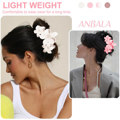 ANBALA broche fleur hawaïenne rose foncé – accessoire chic et durable
