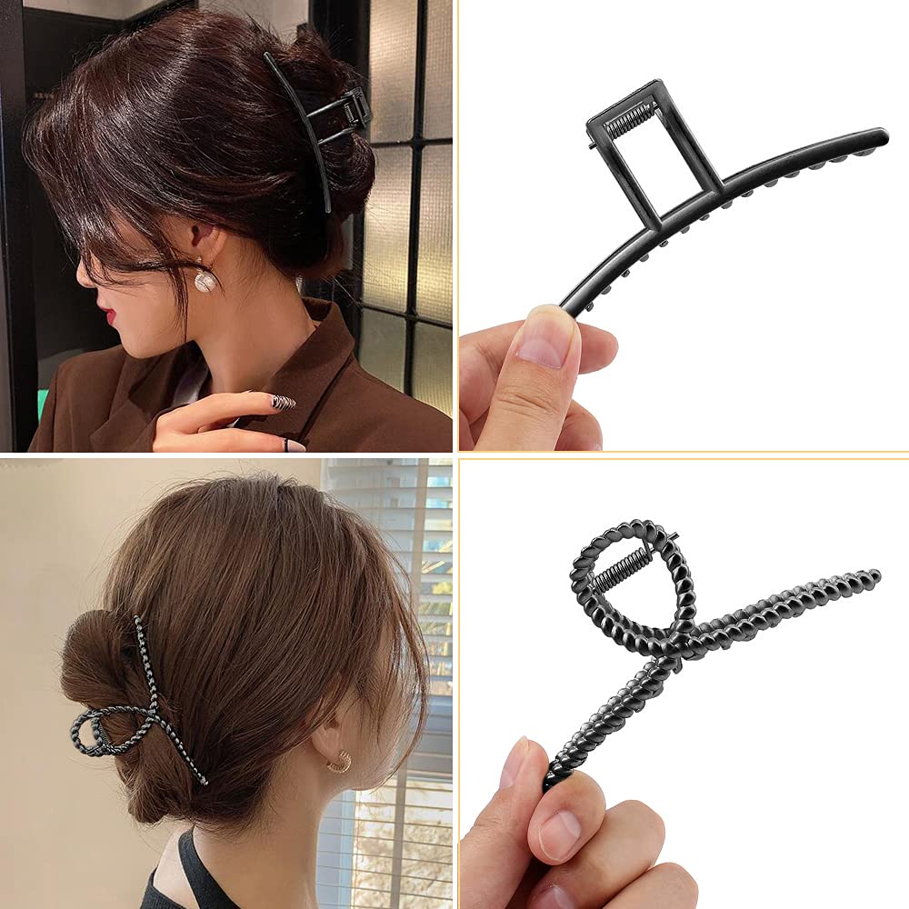 ANBALA pince cheveux noir – dent de grip, tenue renforcée.