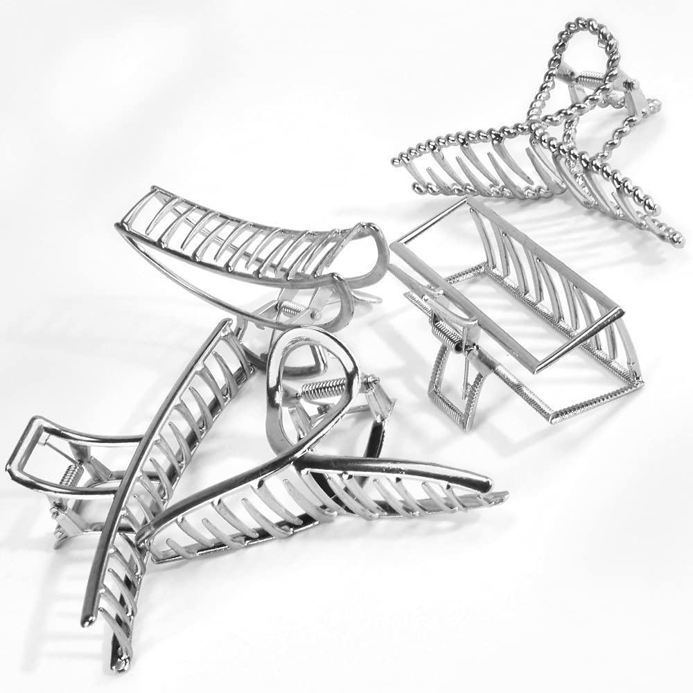 ANBALA pince cheveux papillon argent – anti-dérapant durable