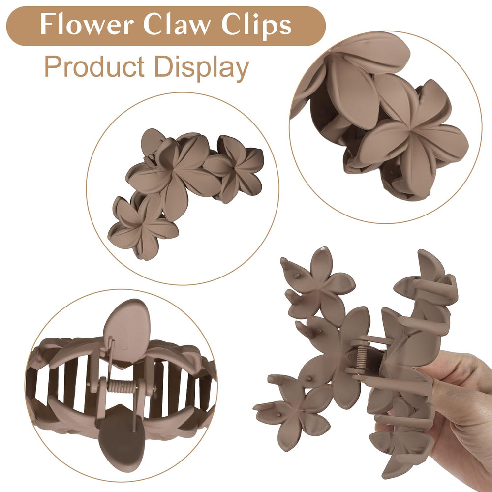 ANBALA pince-cheveux plumeria hawaienne abricot, touche lumineuse pour coiffure.