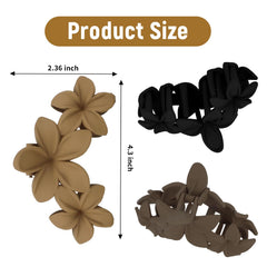 ANBALA pince-cheveux plumeria hawaienne brun, coordonne facilement avec tenues estivales.