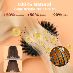 Ancable brosse-cheveux-pins-nylon-detente: démêlage en douceur sans tirer les cheveux.