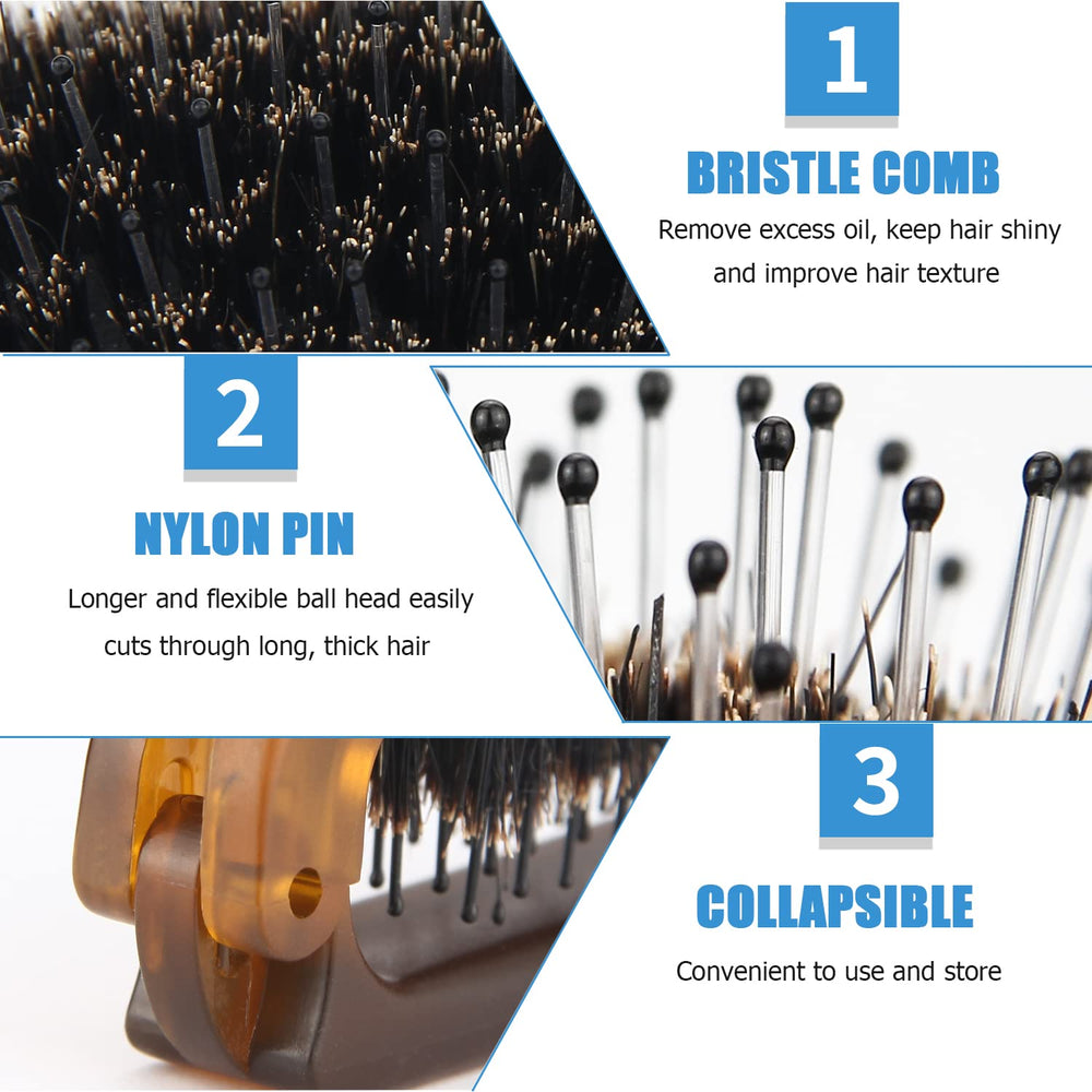 Brosse Ancable poils-de-sanglier et nylon démêlage efficace.