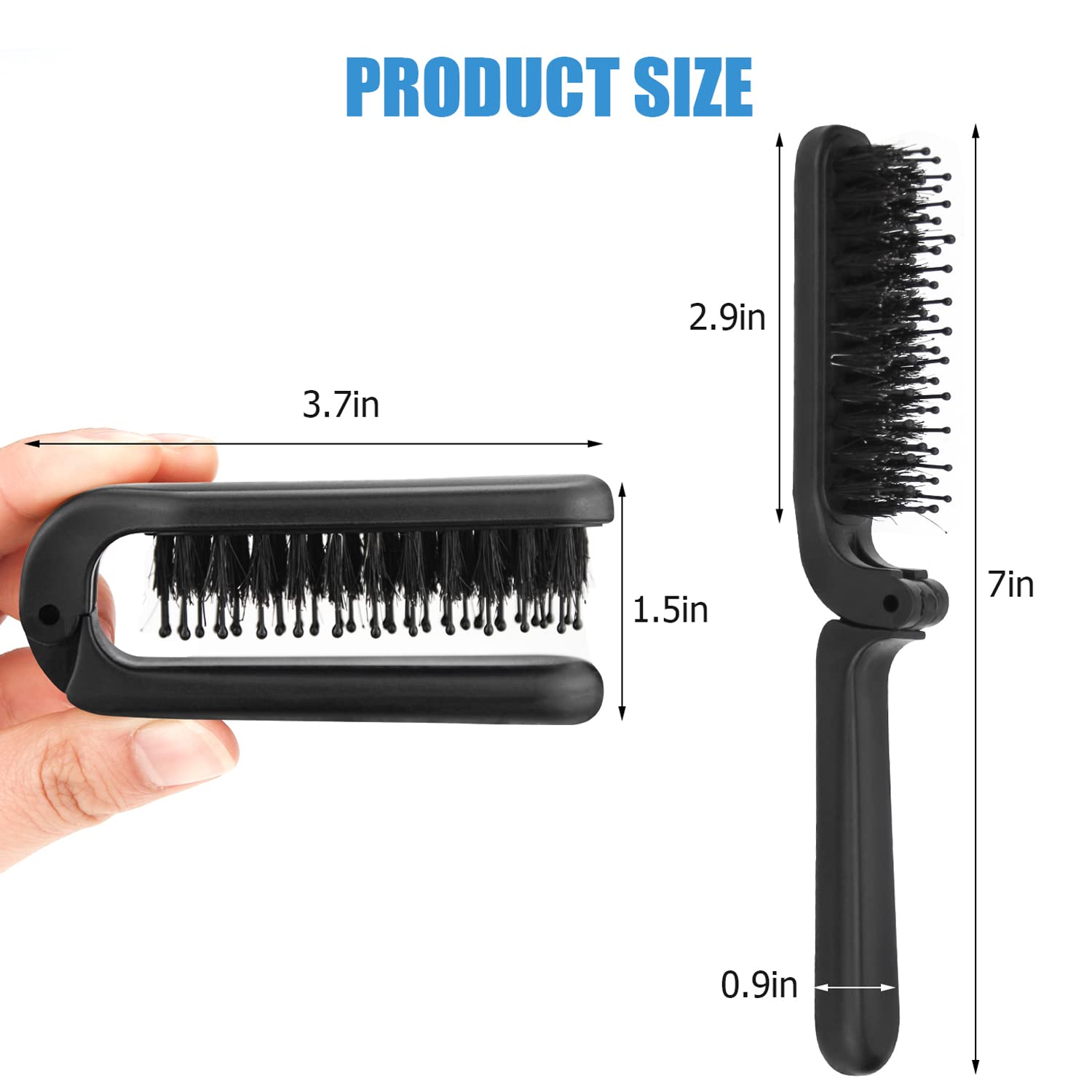 Brosse compacte Ancable – taille mini pour sac et poche.