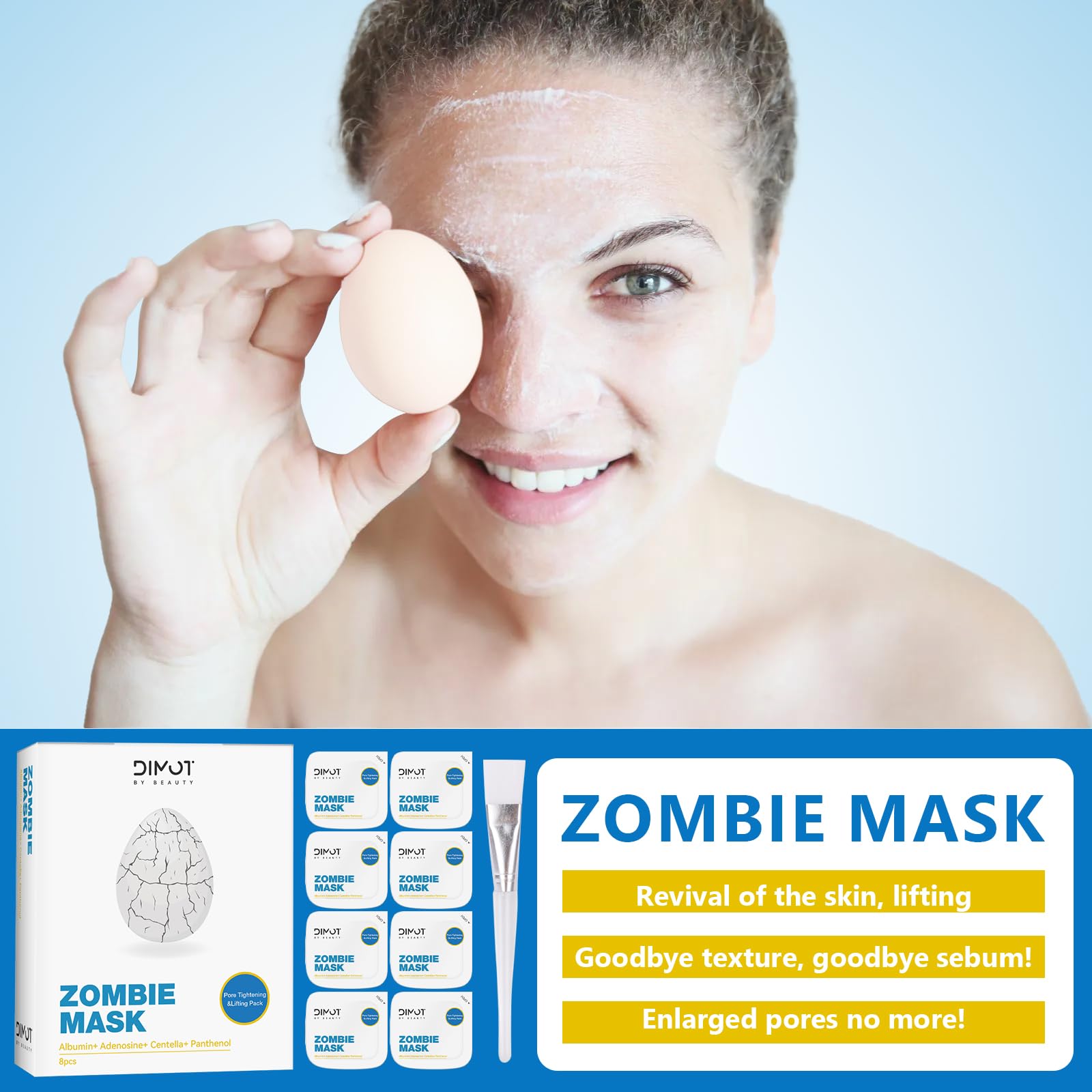ANCAI Zombie Masque Aloe Vera : hydratation légère et fraîcheur.