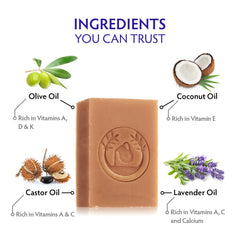 Ingrédients naturels coco et lavande, mousse légère Ancient Greek Remedy