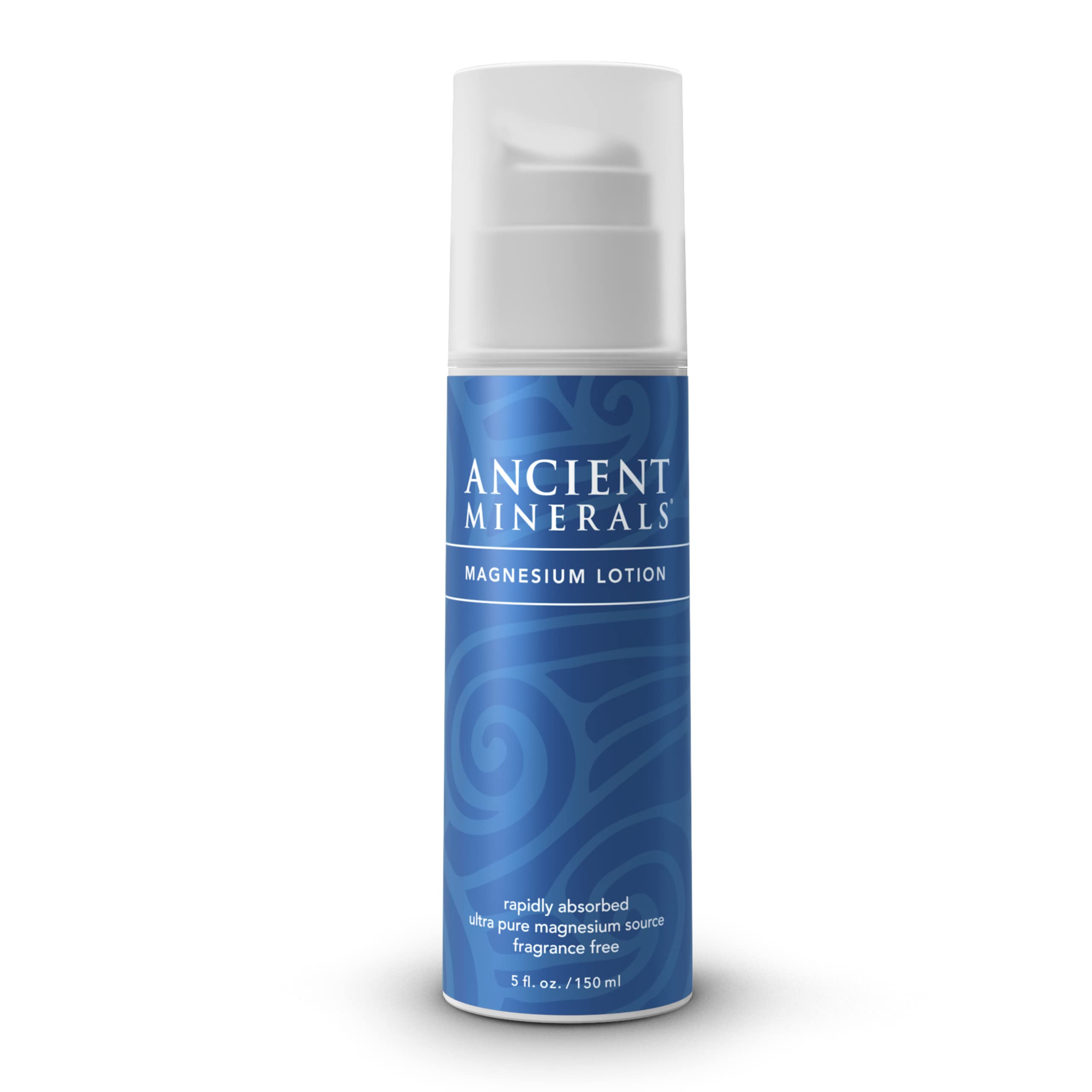 Lotion Ancient Minerals avec pompe, hydratation rapide et pratique.