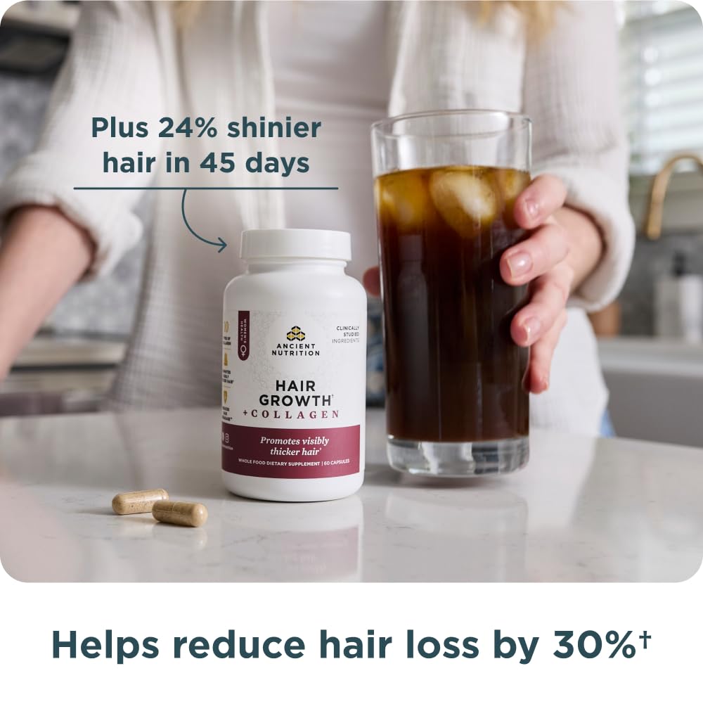 Ancient Nutrition super-aliments-cheveux, palmetto et gattilier pour la vitalité.