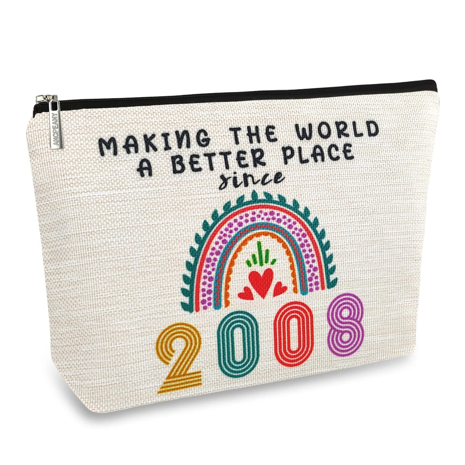 Pochette cosmétique ancpeany, 18e anniversaire fille, pratique pour ranger le maquillage.