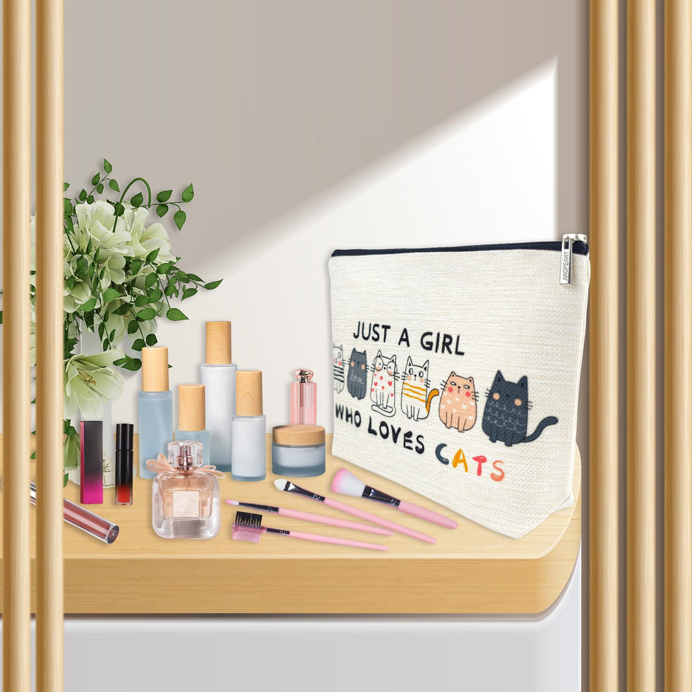 Pochette rangement maquillage ancpeany, utile pour école, travail et sorties.