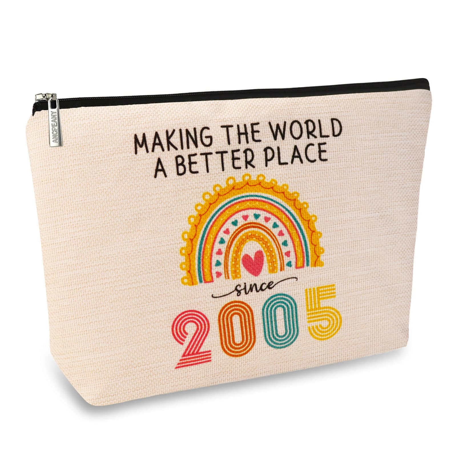 Ancpeany sac maquillage 21e anniversaire prêt pour voyage et rangement.